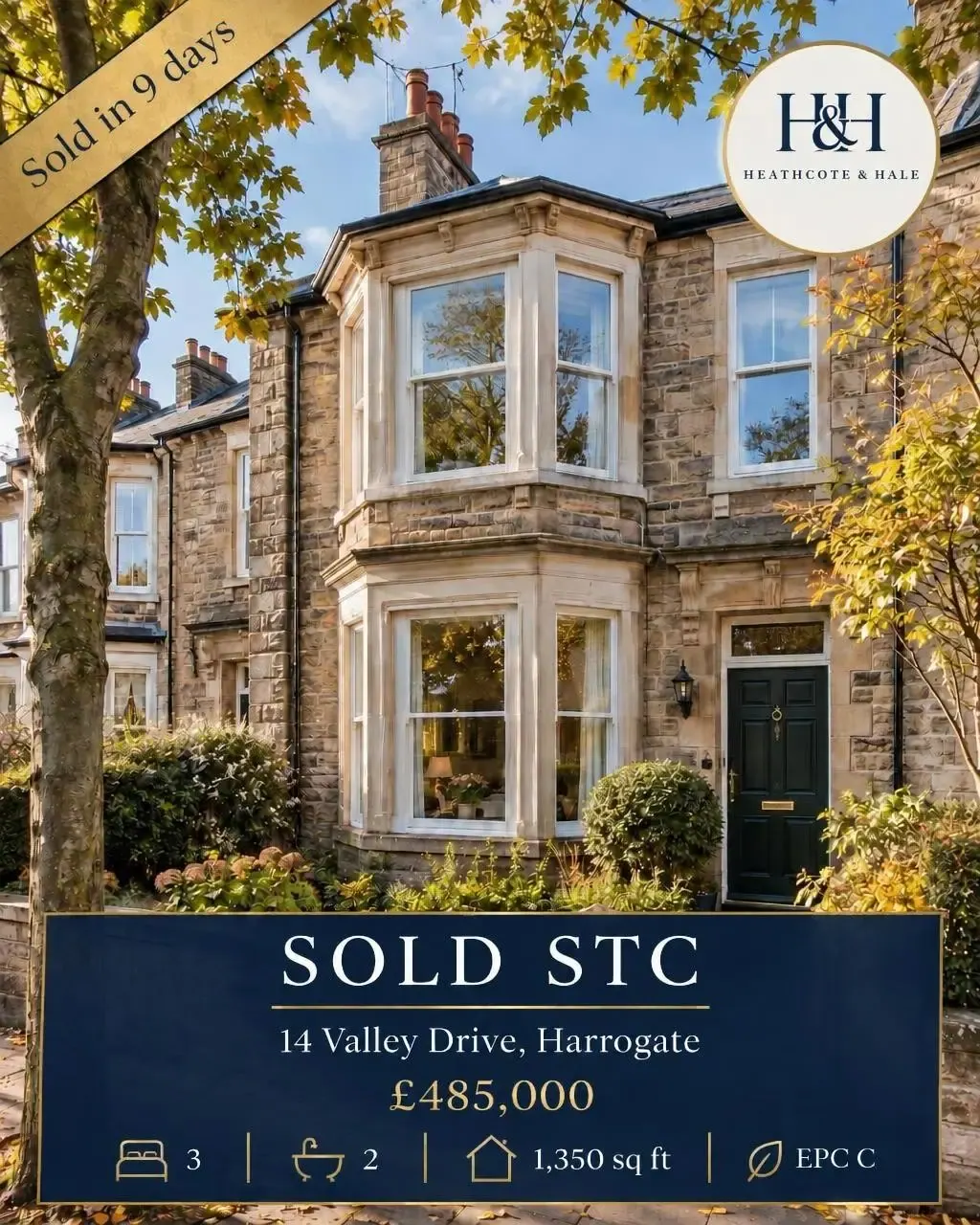 The Valley Drive card changed to SOLD STC with a Sold in 9 days ribbon